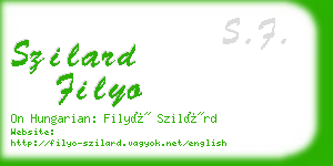 szilard filyo business card